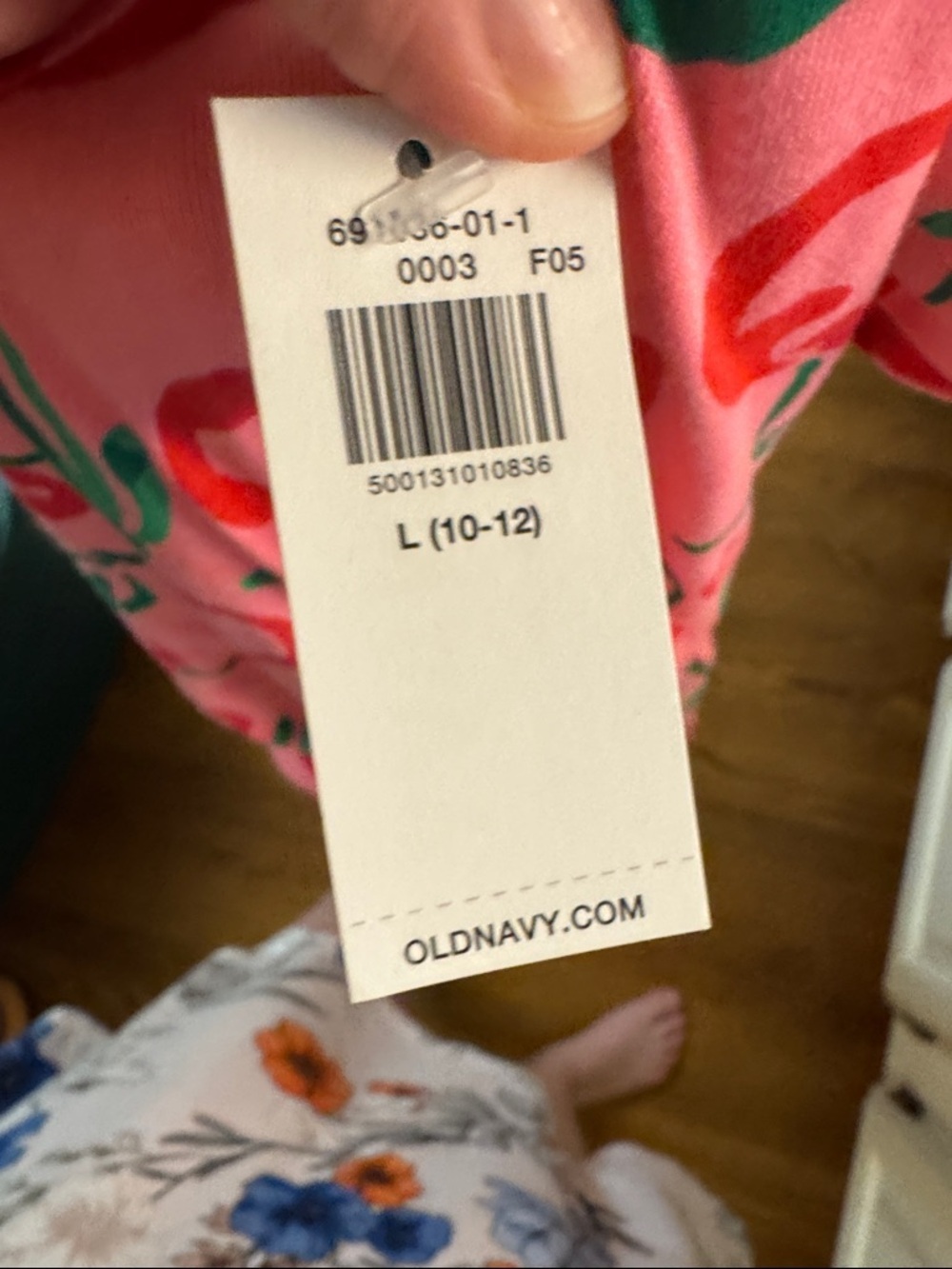 NWT Old Navy Pink Cherry-Print Girls Dress size L (10–12) - Picture 3 of 5